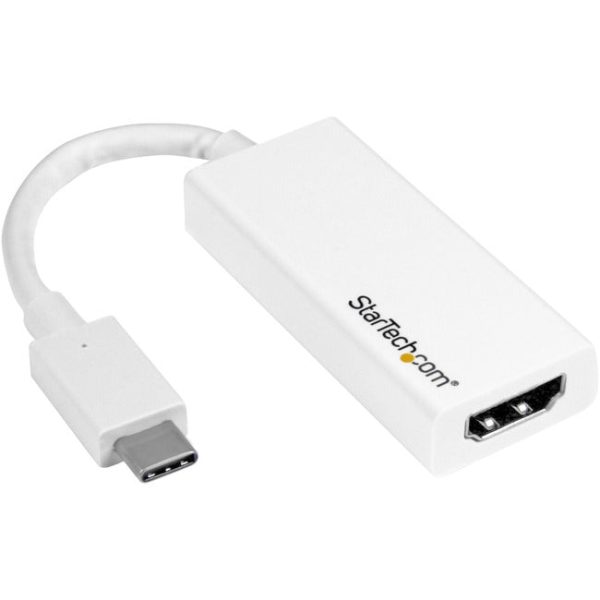 StarTech.com USB-C to HDMI Adapter - White - 4K 60Hz - Thunderbolt 3 Compatible - USB-C Adapter - USB Type C to HDMI Dongle Converter For Sale