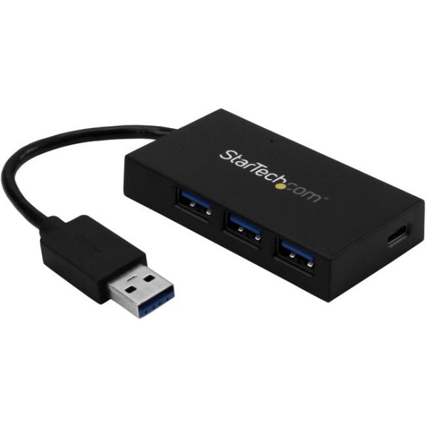 StarTech.com 4 Port USB 3.0 Hub - USB Type-A to 1x USB-C & 3x USB-A SuperSpeed 5Gbps - USB Bus Powered - Portable Laptop USB 3.1 Gen 1 Hub Supply