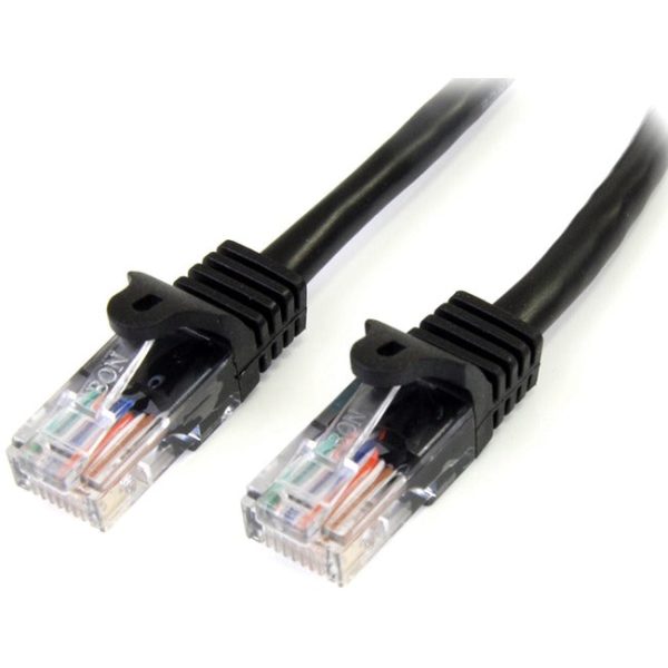 StarTech.com 6 ft Black Snagless Cat 5e UTP Patch Cable For Sale